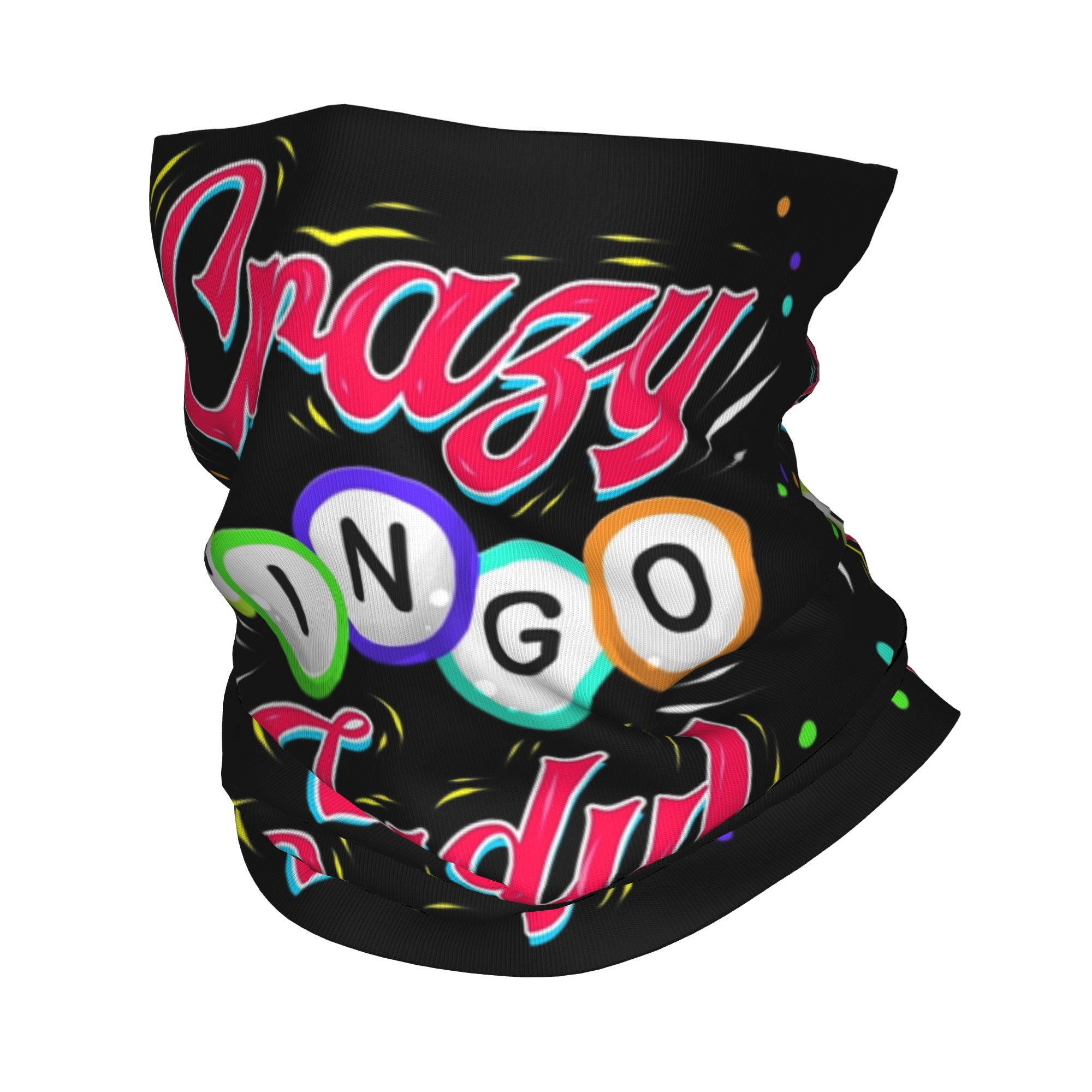 Neck Warmer Tube - Lucky Game Crazy Bingo Lady Gambling
