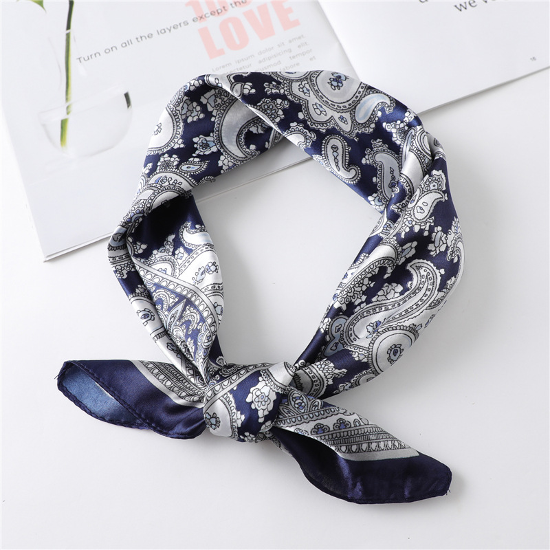 Silk Neck Scarf - 60cm Luxury Square Silk Scarf For