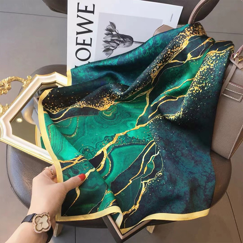 Silk Neck Scarf - 70x70cm Women Scarf Silk Feeling Hair