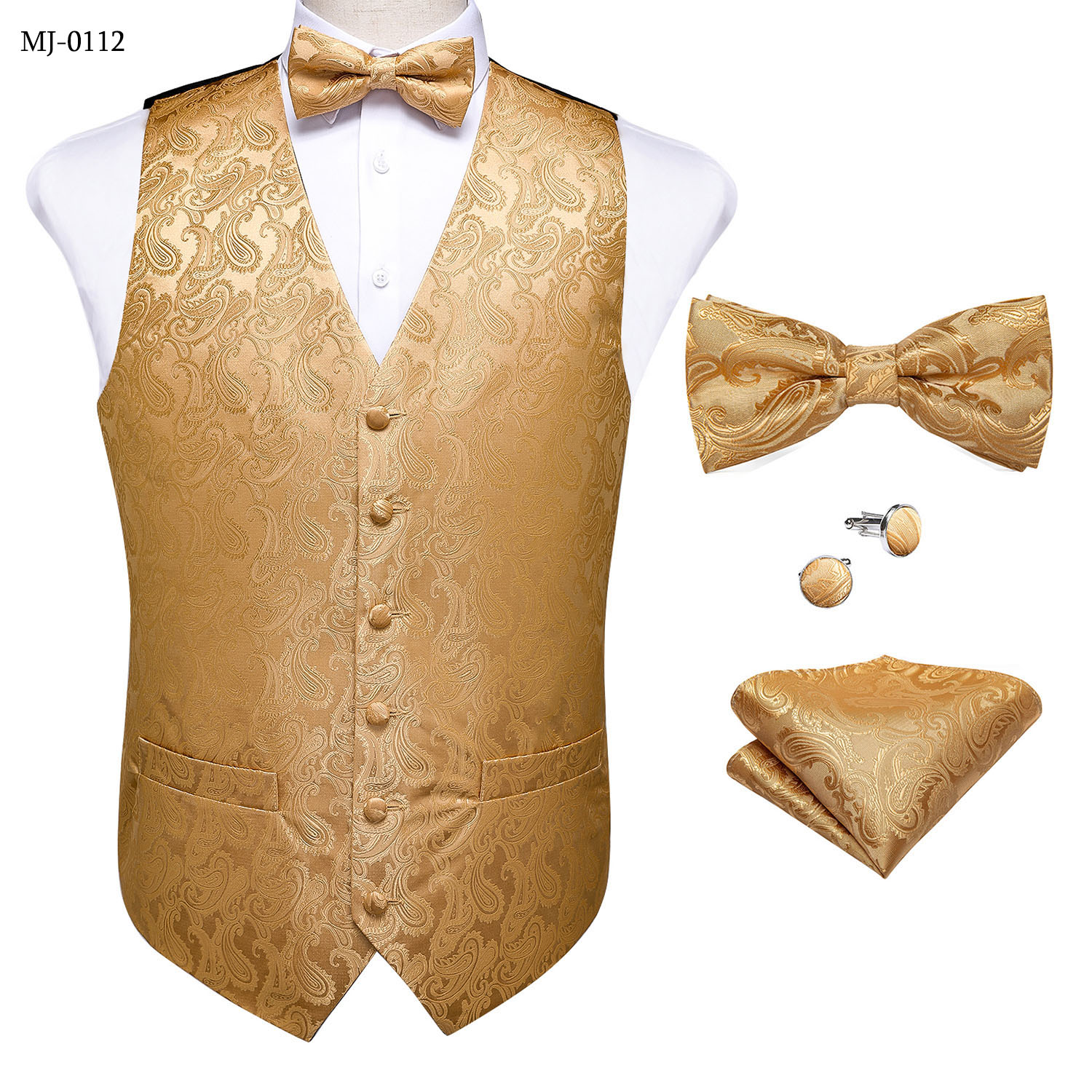 Retro Paisley Floral Full Set  - огляд і ціна Pocket Square Set