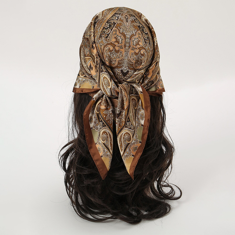 Bohemian Style Print Luxury Br - огляд і ціна Silk Neck Scarf
