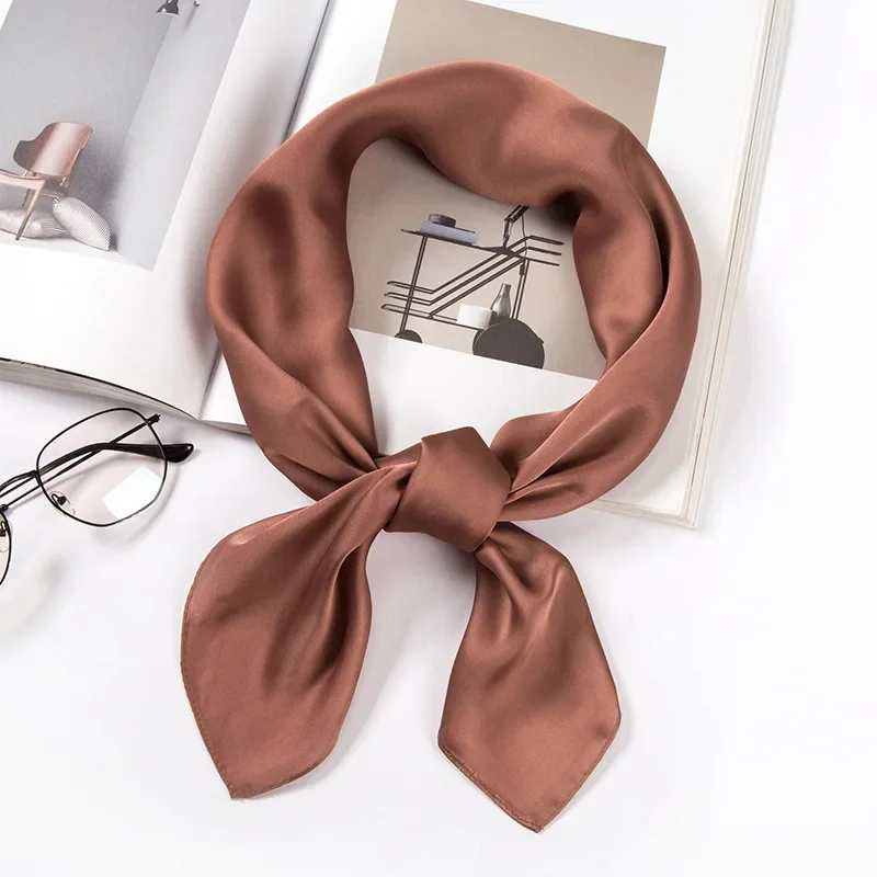 Satin Scarf Women 70cm Solid C - огляд і ціна Silk Neck Scarf