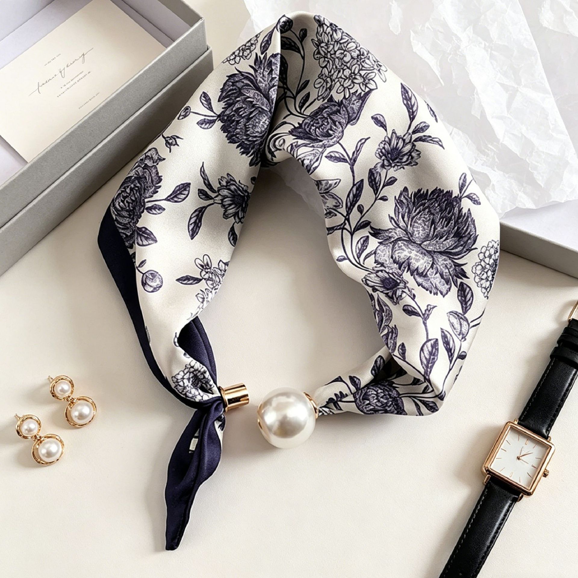 Luxury Knight Pearl Magnetic S - огляд і ціна Ascot Neck Scarf