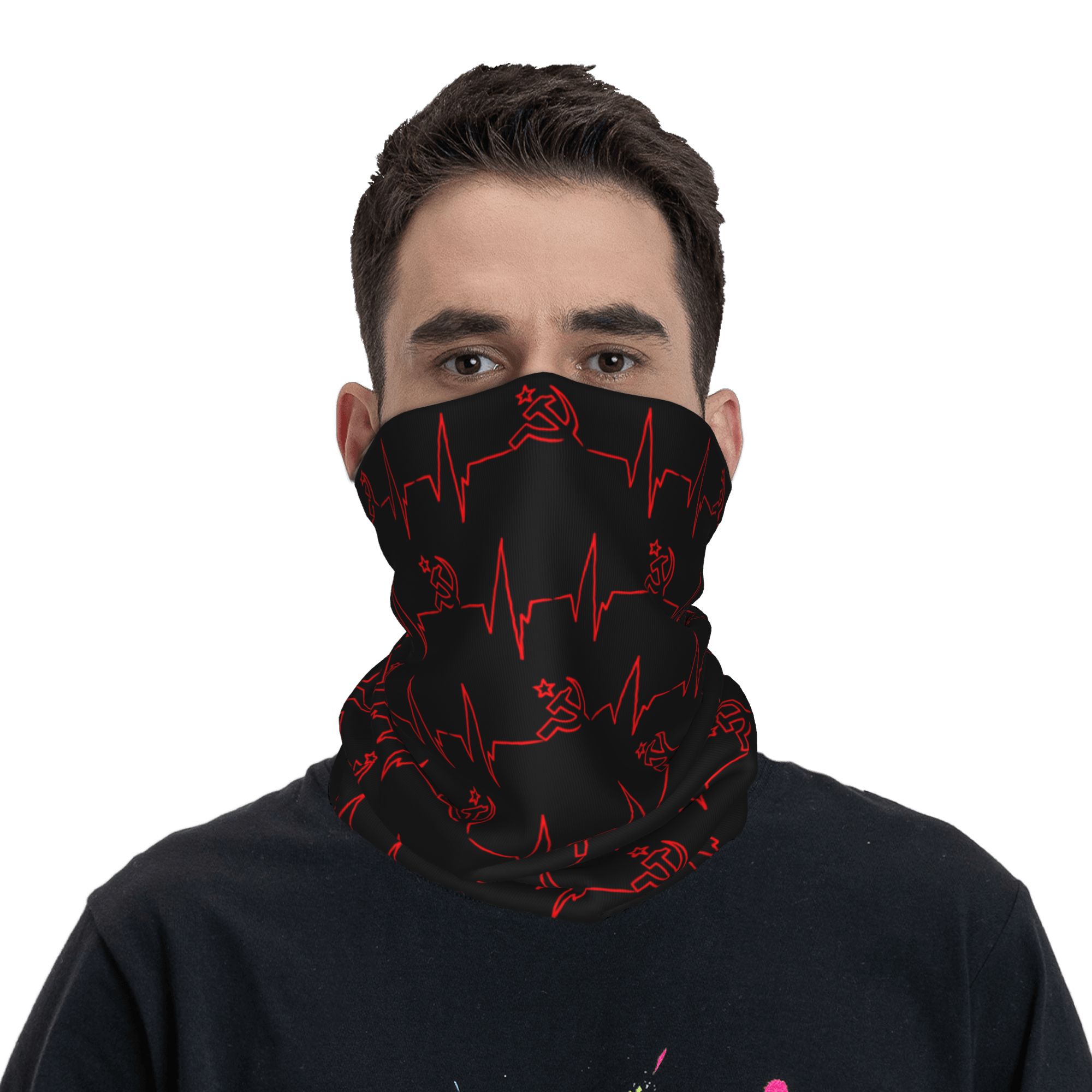 Custom Heartbeat Russian Flag  - огляд і ціна Neck Warmer Tube