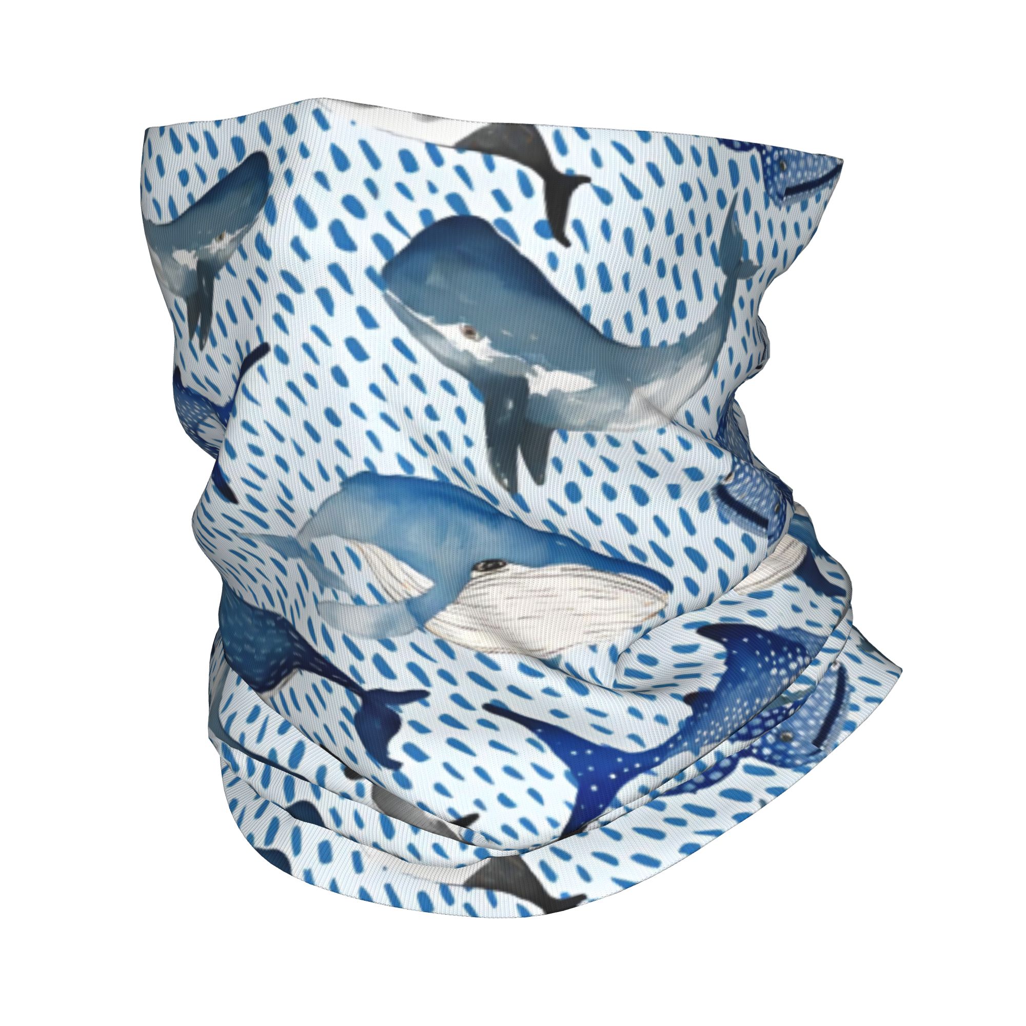 Custom Blue Watercolour Shark  - огляд і ціна Neck Warmer Tube