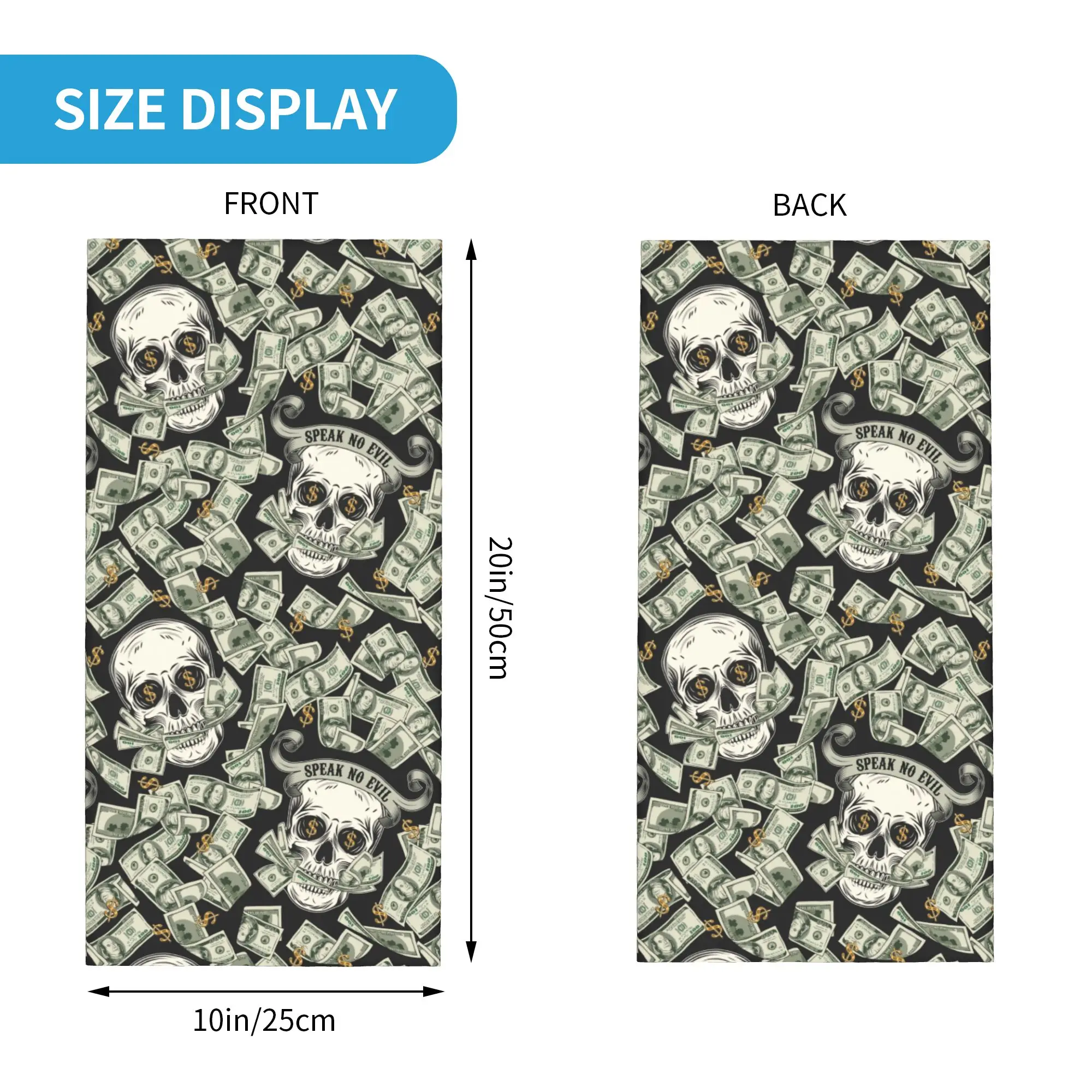 New Dollar Skull Pattern Winte - огляд і ціна Neck Warmer Tube