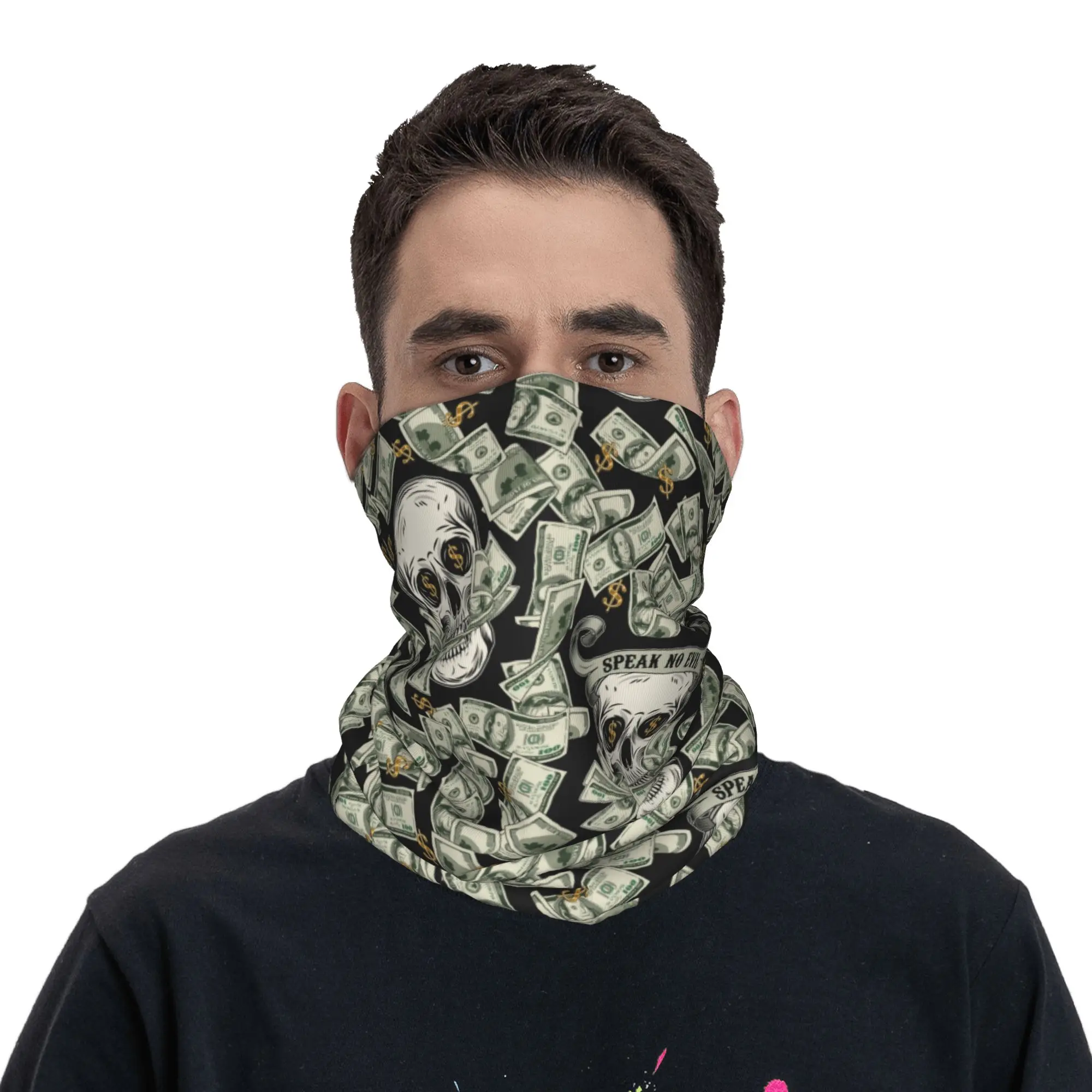 New Dollar Skull Pattern Winte - огляд і ціна Neck Warmer Tube
