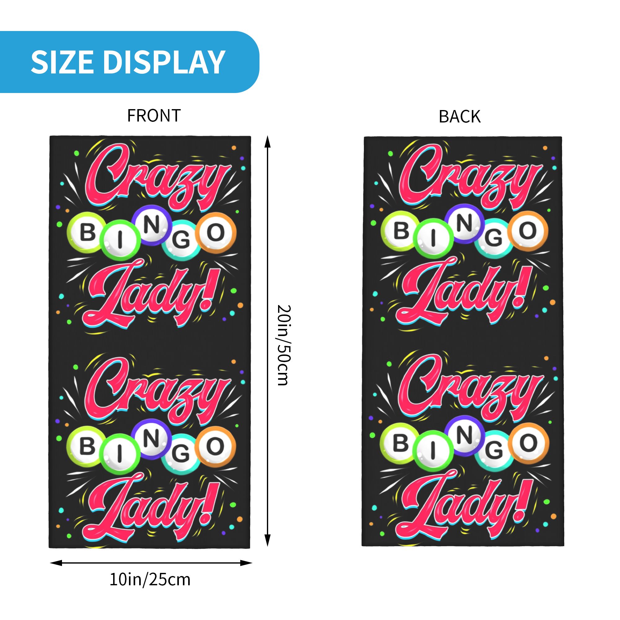 Lucky Game Crazy Bingo Lady Ga - огляд і ціна Neck Warmer Tube