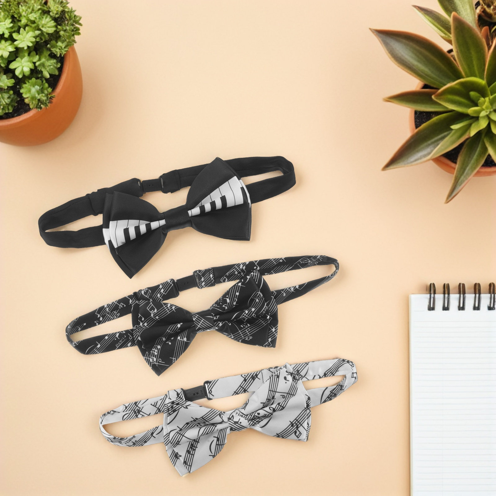 3pcs Piano Theme Bow Tie Pre-T - огляд і ціна Bow Tie Pre Tied