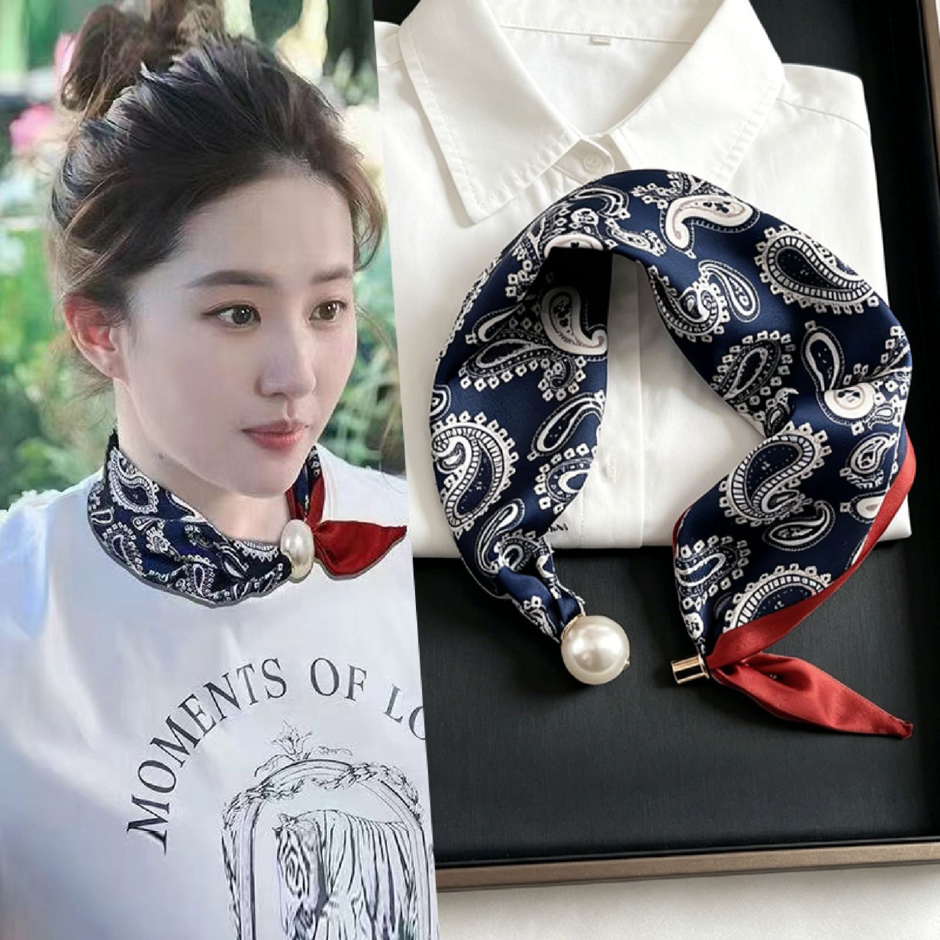 New Paisley Prints Pearl Tail  - огляд і ціна Ascot Neck Scarf