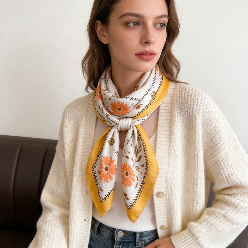 1Pc new printed fashion silk s - огляд і ціна Silk Neck Scarf