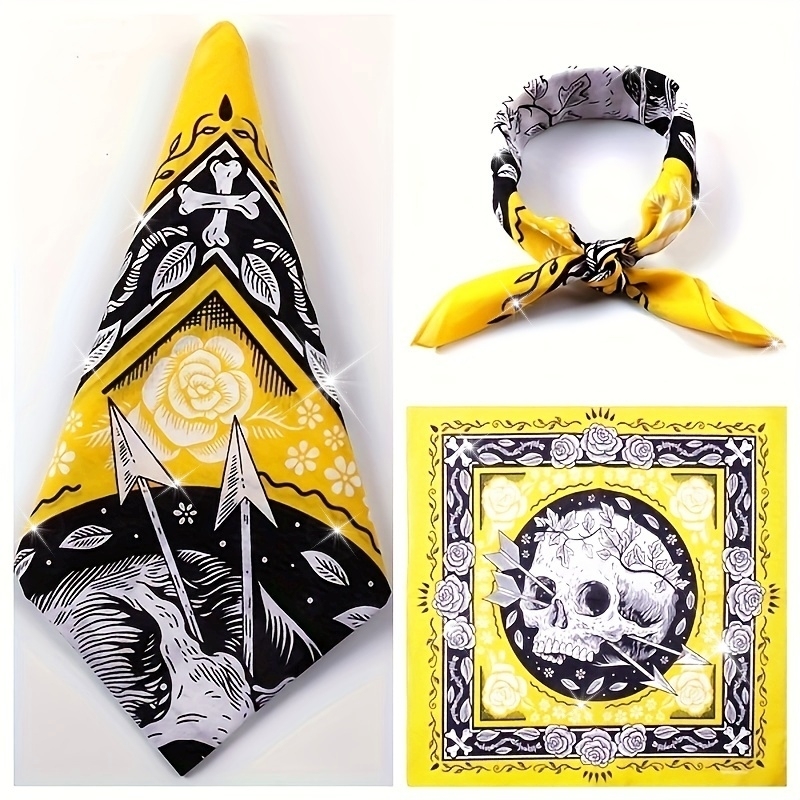 Skull Arrow Retro Headscarf Sq - огляд і ціна Bandana Cotton