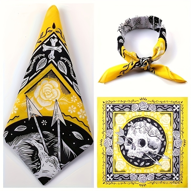 Skull Arrow Retro Headscarf Sq - огляд і ціна Bandana Cotton