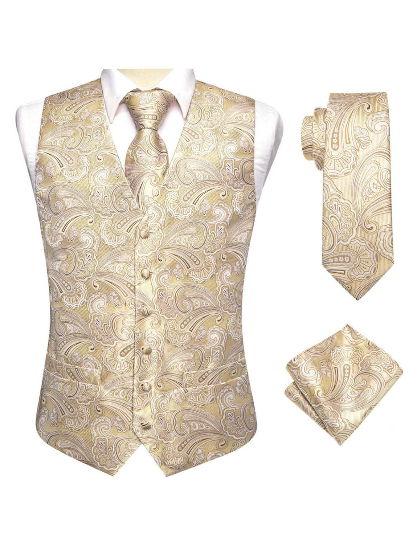 Apricot Men Vest Three-Piece S - огляд і ціна Pocket Square Set