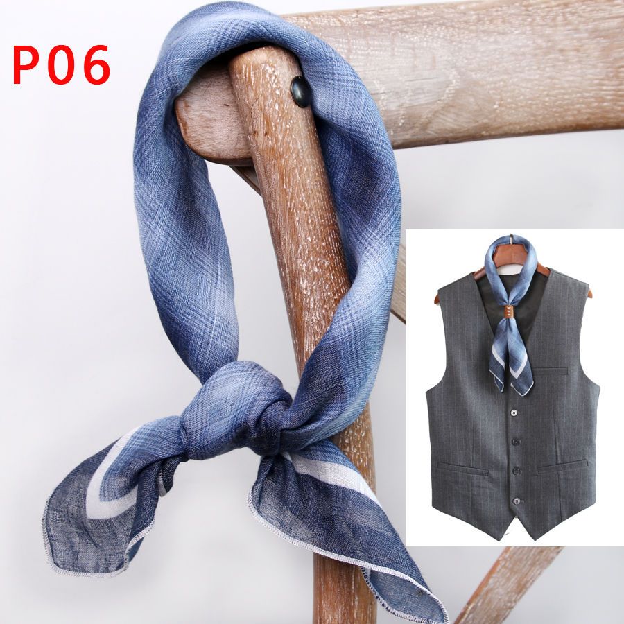 Men's Square Scarf with Button - огляд і ціна Scarf Silk Square