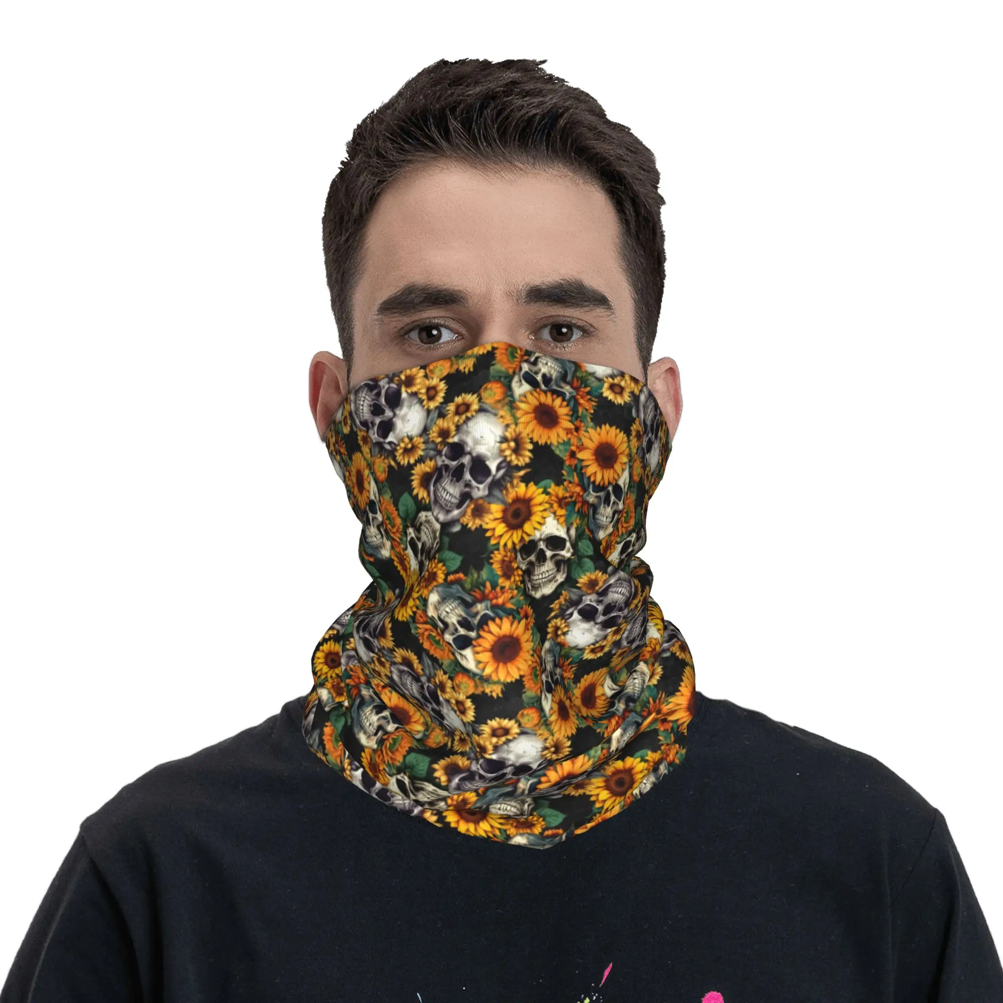 New Goth Sunflower SKull Banda - огляд і ціна Neck Warmer Tube