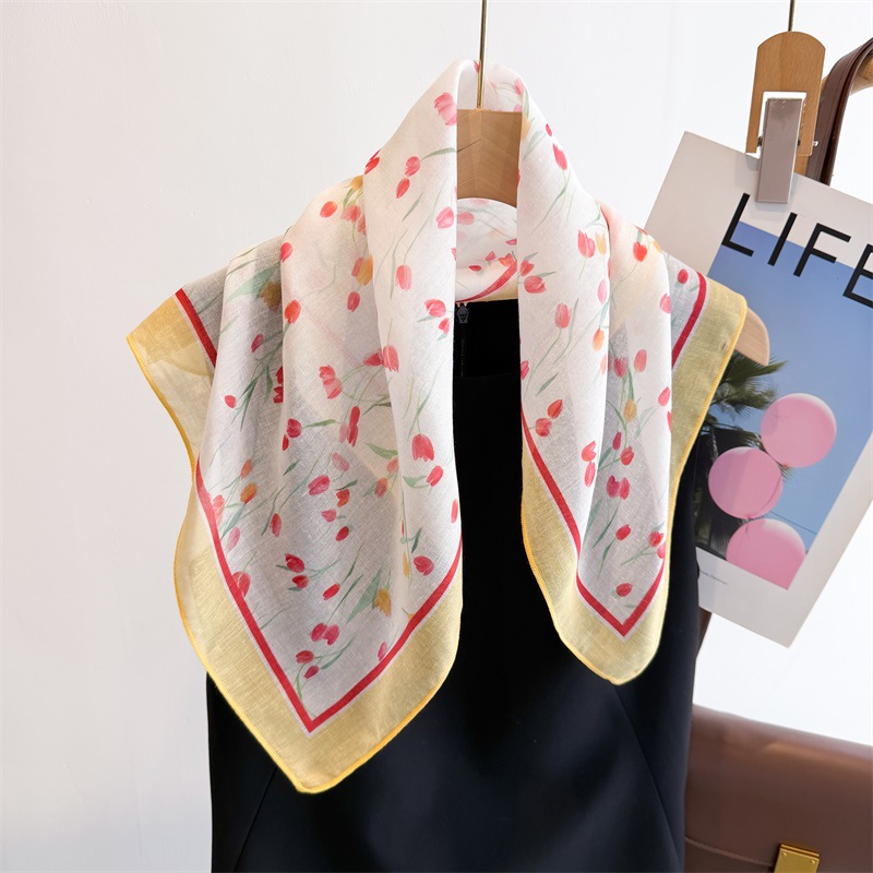 50cm Cotton Linen Square Scarf - огляд і ціна Bandana Cotton