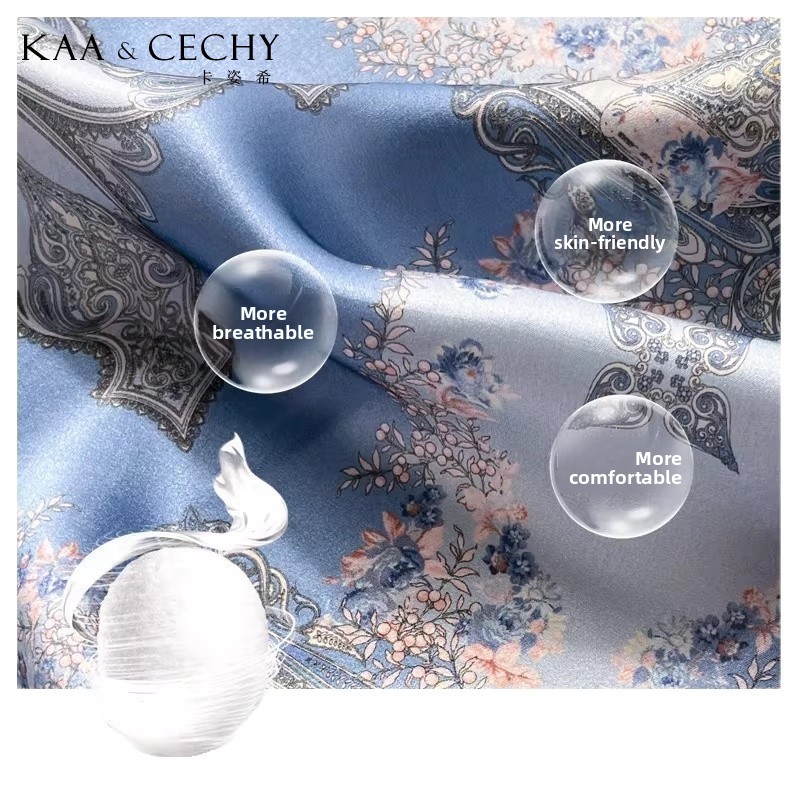 Baroque Floral 100% Mulberry S - огляд і ціна Ascot Neck Scarf