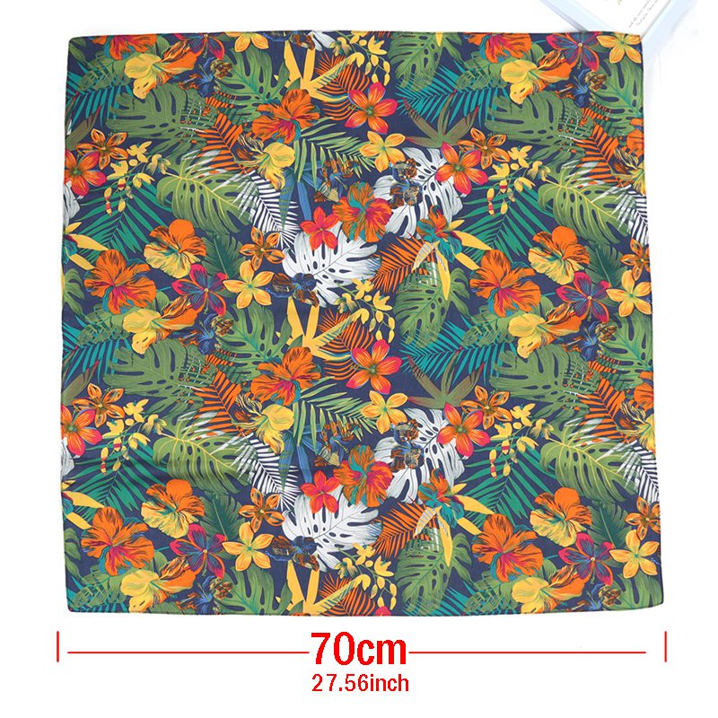 70cm Bandana Leaves Flowers Pr - огляд і ціна Bandana Cotton
